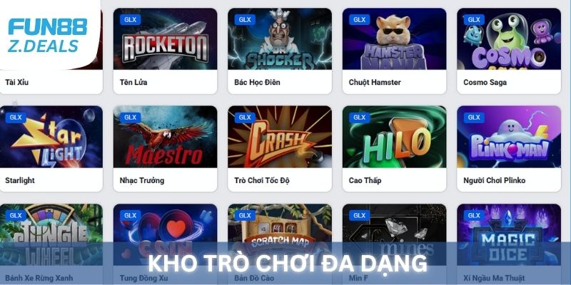 Kho trò chơi Game Siêu Tốc Đa dạng tại Fun88