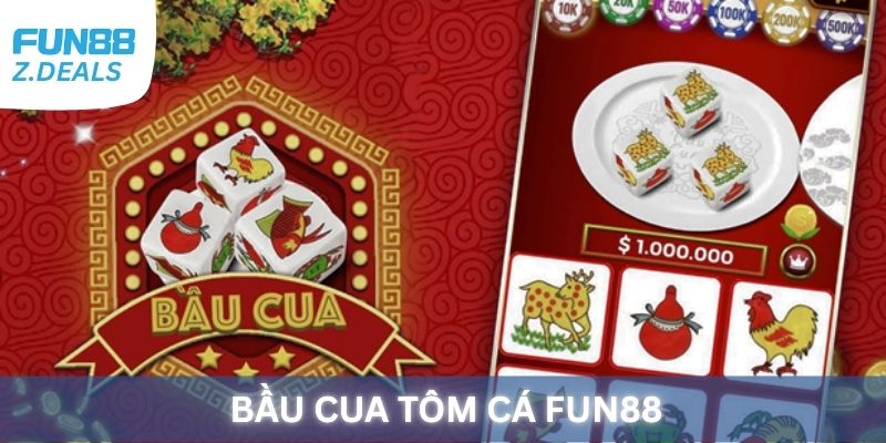Giao diện trò chơi Bầu Cua Tôm Cá tại Fun88 – Trò chơi dân gian hấp dẫn